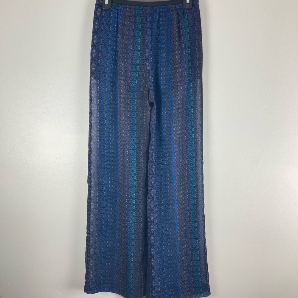 Zara pants with built in shorts sheer fabric size small flared fit .
